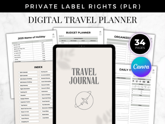 PLR Digital Travel Journal