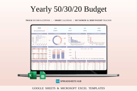 50/30/20 Annual Budget Planner