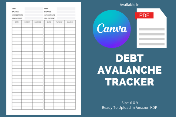 Debt Avalanche Tracker - KDP Template