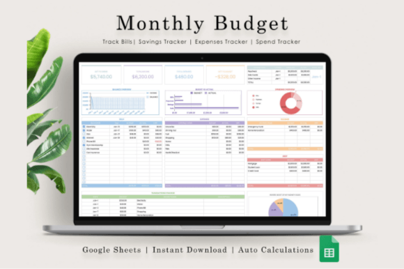 Monthly Budget Google Sheets