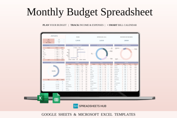 Monthly Budget Spreadsheet Excel