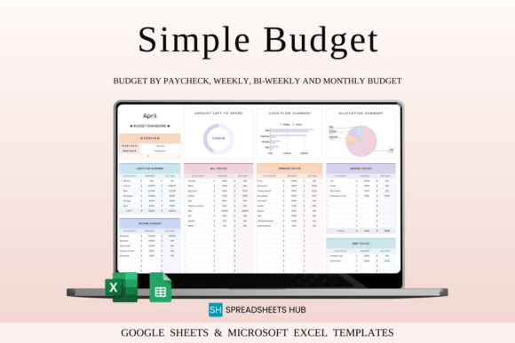 Budget Planner Excel | Rainbow Theme